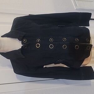 Live a Little black denim jacket